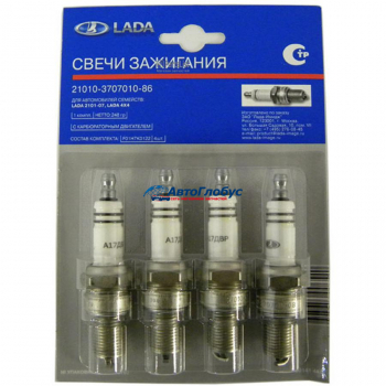 Свеча ВАЗ-2101-07 карб. (фирм. упак LADA) (кт. 4 шт)